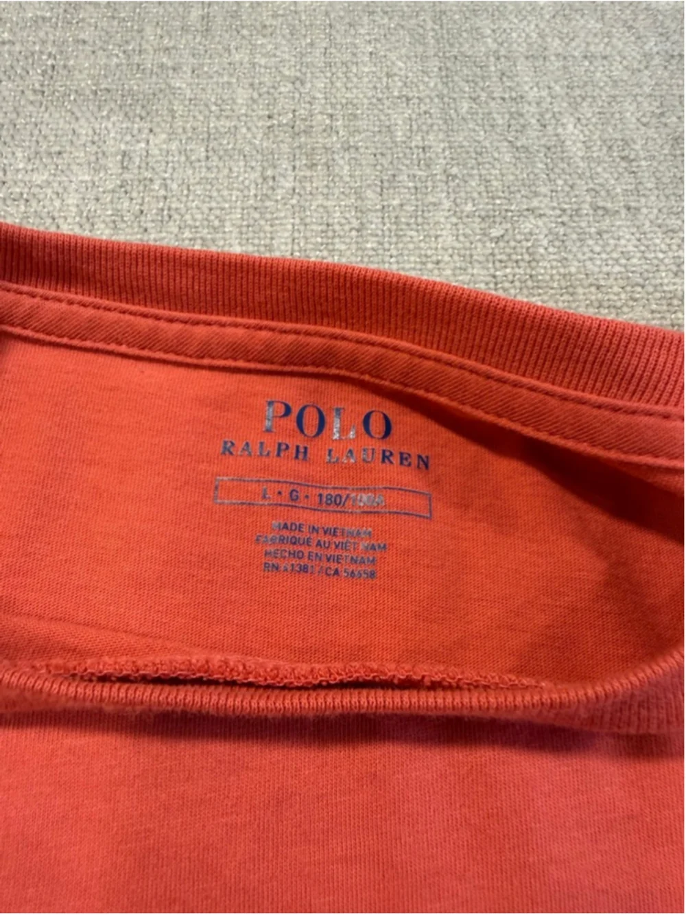 Polo Ralph Lauren mens Hawaiian Tropical Logo T shirt coral cotton size large